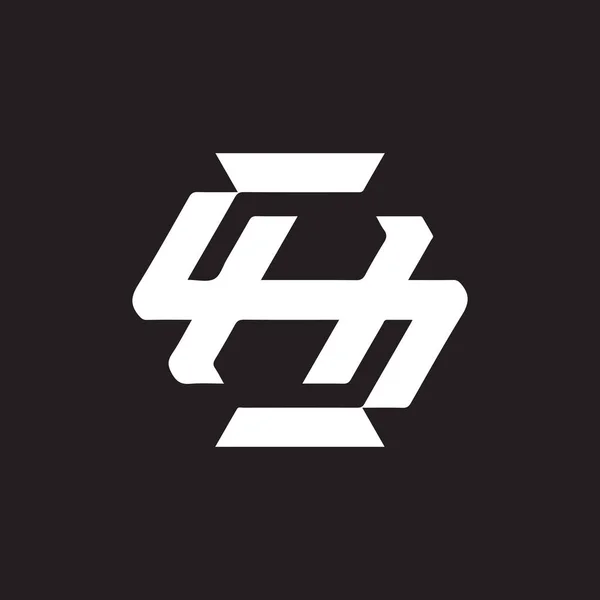 디자인 Black Background Creative Initials Letter Logo Concept Letter Design — 스톡 벡터