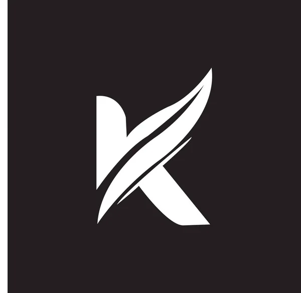 Siyah Arkaplan Üzerine Harfi Logo Tasarımı Yaratıcı Harflerin Baş Harfleri — Stok Vektör