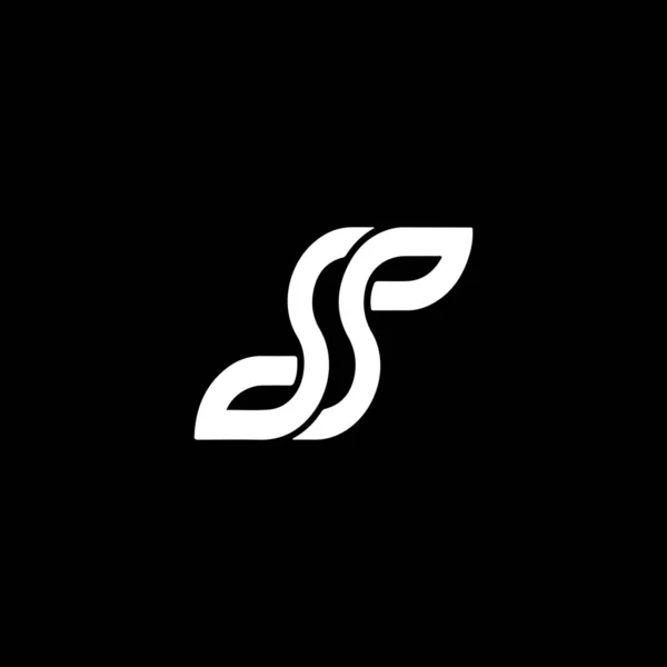Diseño Del Logotipo Letra Sobre Fondo Negro Iniciales Creativas Letra — Vector de stock