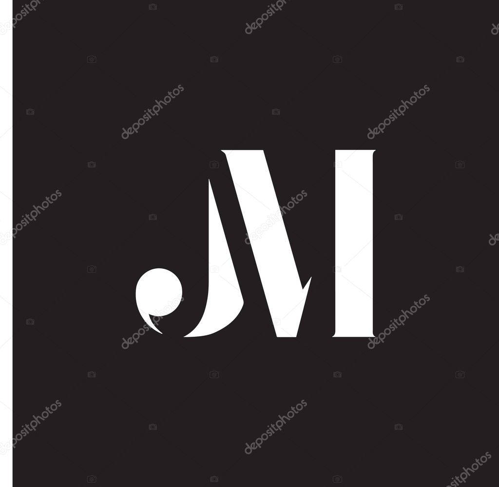 JM letter logo design on black background.JM creative initials letter logo concept.JM letter design.