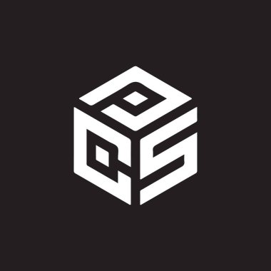 Siyah arkaplan üzerine PCS harf logosu tasarımı. PCS yaratıcı harflerin baş harfleri logo kavramı. PCS harf tasarımı. 