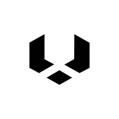 Beyaz arka planda V harfi logo tasarımı. V harflerinin baş harfleri logo konsepti. V harfi tasarımı. 