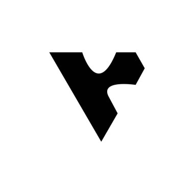 Beyaz arka planda V harfi logo tasarımı. V harflerinin baş harfleri logo konsepti. V harfi tasarımı. 