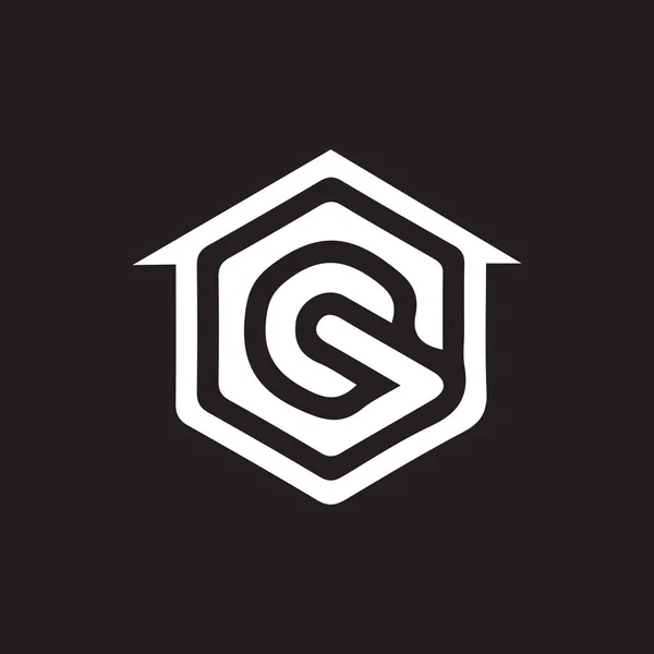 Σχεδιασμός Λογότυπου Γραμμάτων Μαύρο Φόντο Δημιουργική Αρχικά Επιστολή Λογότυπο Concept — Διανυσματικό Αρχείο