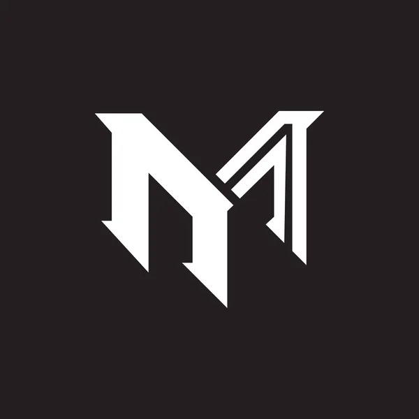 黒の背景にMpの手紙のロゴデザイン Mpの創造的なイニシャルの手紙のロゴのコンセプト Mpの手紙のデザイン — ストックベクタ