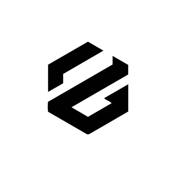 ブラックを基調としたGl文字ロゴデザイン Glクリエイティブイニシャルレターロゴコンセプト Gl文字のデザイン — ストックベクタ