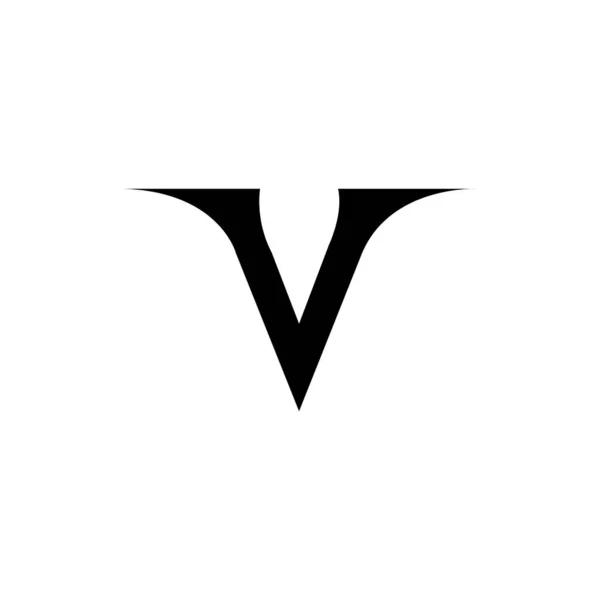 白を基調としたV字ロゴデザイン Vクリエイティブイニシャルレターロゴコンセプト 五文字のデザイン — ストックベクタ