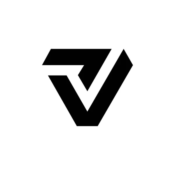 Diseño Del Logotipo Letra Sobre Fondo Blanco Iniciales Creativas Letra — Vector de stock