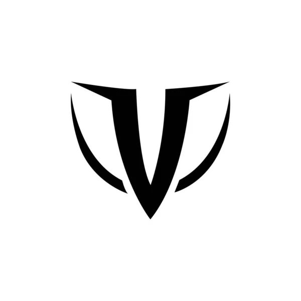 白色背景的V字母标识设计 V创意首字母标识概念 V字母设计 — 图库矢量图片