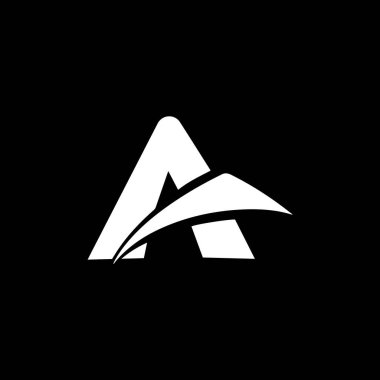 Siyah arka planda bir mektup logosu tasarımı. Yaratıcı bir harf logosu kavramı. Bir mektup tasarımı. 