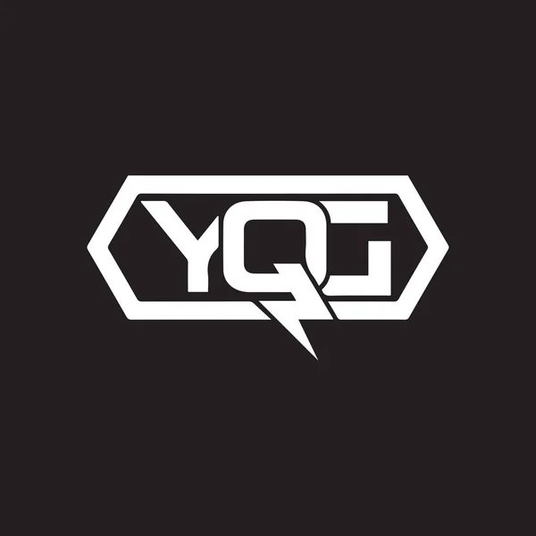 Yqg Lettre Logo Design Sur Fond Noir Lyqg Initiales Créatives — Image vectorielle