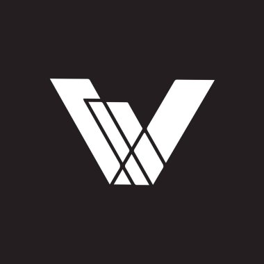Siyah arkaplan üzerine WD harf logosu tasarımı. WD yaratıcı harflerin baş harfleri logo kavramı. WD harf tasarımı.. 