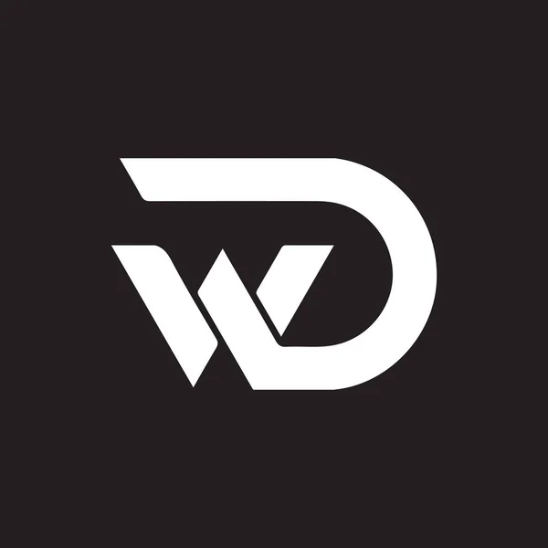 Diseño Del Logotipo Letra Fondo Negro Iniciales Creativas Letra Logo — Vector de stock