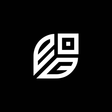 Siyah arka planda ECO harf logosu tasarımı. ECO yaratıcı harflerin baş harfleri logo kavramı. ECO harf tasarımı. 