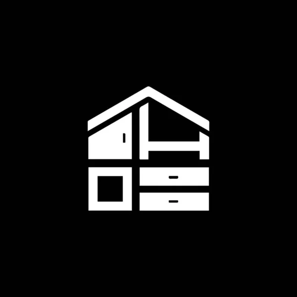 ブラックを基調としたOh文字のロゴデザイン 創造的なイニシャルの手紙のロゴの概念 ああ手紙のデザイン — ストックベクタ
