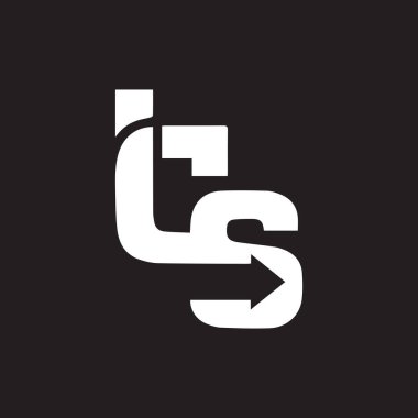 Siyah arkaplan üzerine harf logosu tasarımı. Yaratıcı harflerin baş harfleri. Harf logosu tasarımı.. 