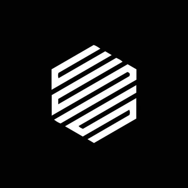 Diseño Del Logotipo Letra Css Sobre Fondo Negro Css Iniciales — Vector de stock