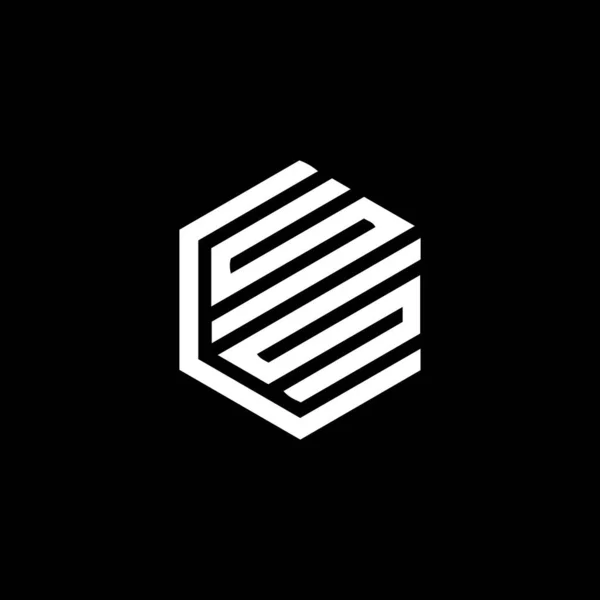Css Brev Logotyp Design Svart Bakgrund Css Kreativa Initialer Brev — Stock vektor