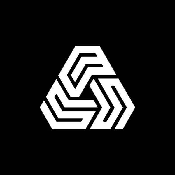Design Logotipo Letra Css Fundo Preto Css Iniciais Criativas Conceito — Vetor de Stock