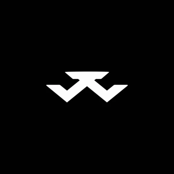 Σχεδιασμός Λογότυπου Γραμμάτων Μαύρο Φόντο Δημιουργικά Αρχικά Γράμμα Λογότυπο Έννοια — Διανυσματικό Αρχείο