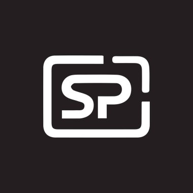 SPO harfi logo tasarımı siyah arkaplan üzerinde. PO yaratıcı harflerin baş harfleri logo kavramı. PO harf tasarımı. 