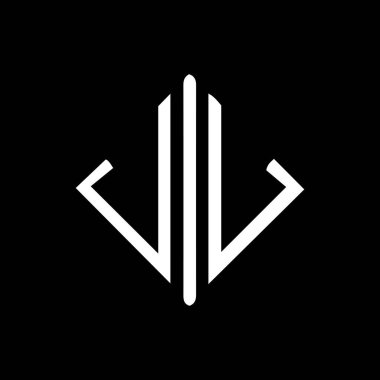 Siyah arka planda JL harf logosu tasarımı. JL yaratıcı harf logosu konsepti. JL harf tasarımı. 