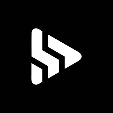 D harfi logo tasarımı siyah arka planda. D harfinin baş harfleri logo konsepti. D harfi tasarımı. 