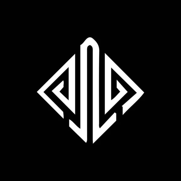 Projeto Logotipo Letra Fundo Preto Iniciais Criativas Conceito Logotipo Carta — Vetor de Stock
