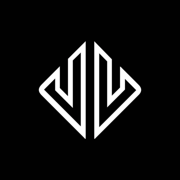 Projeto Logotipo Letra Fundo Preto Iniciais Criativas Conceito Logotipo Carta —  Vetores de Stock
