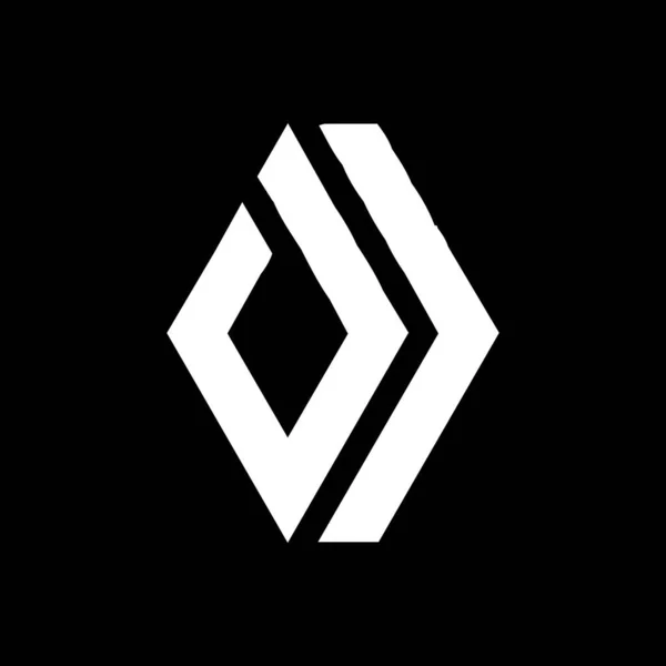 Σχεδιασμός Λογότυπου Γράμματα Μαύρο Φόντο Δημιουργική Αρχικά Γράμματα Λογότυπο Έννοια — Διανυσματικό Αρχείο