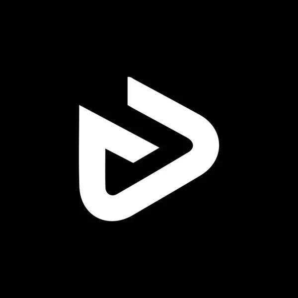 Diseño Del Logotipo Letra Sobre Fondo Negro Iniciales Creativas Letra — Vector de stock
