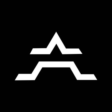 Siyah arkaplan üzerinde AA harfi logo tasarımı. Yaratıcı bir harf harfi logosu kavramı. Bir harf tasarımı.. 