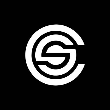 Siyah arka planda S harfi logo tasarımı. Yaratıcı harflerin baş harfleri logo konsepti. S harfi tasarımı. 