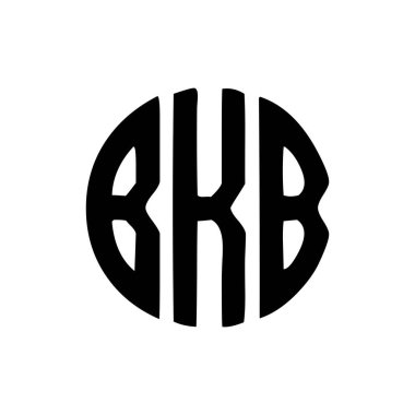 Siyah arkaplanda BKB harfi logo tasarımı. BKB yaratıcı harflerin baş harfleri logo kavramı. BKB harf tasarımı. 