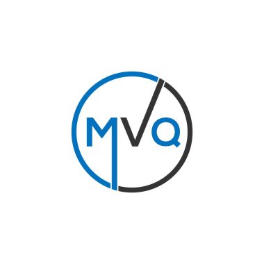 Siyah arka planda MVQ harf logosu tasarımı. MVQ yaratıcı harflerin baş harfleri logo kavramı. MVQ harf tasarımı. 