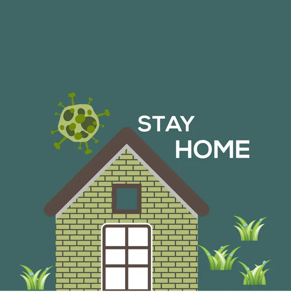 Állítsd Meg Koronavírust Nyugodj Meg Maradj Biztonságban Mozgásirányítás Maradj Otthon — Stock Vector