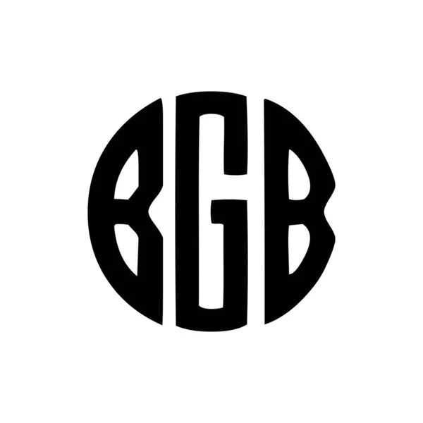 Design Písmene Bgb Černém Pozadí Bgb Kreativní Iniciály Koncept Písmene — Stockový vektor