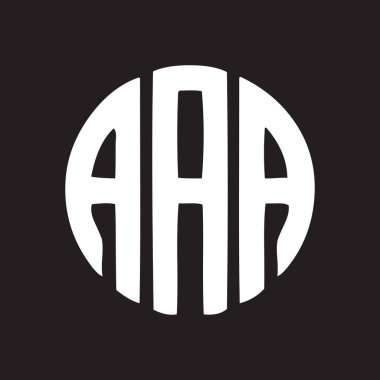 Siyah arkaplan üzerine AAA harf logosu tasarımı. Yaratıcı harflerin baş harfleri. Harf logosu kavramı.. 