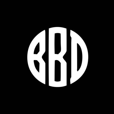 Siyah arka planda BBD harf logosu tasarımı. BBD yaratıcı harflerin baş harfleri logo kavramı. BBD harf tasarımı. 