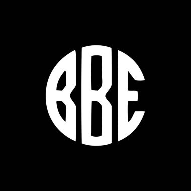 Siyah arka planda BBE harfi logo tasarımı. BBE yaratıcı harfler logosu konsepti. BBE harf tasarımı. 