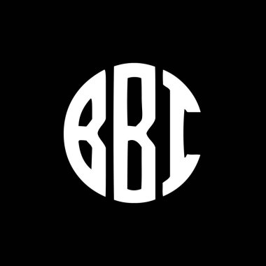 Siyah arka planda BBI harf logosu tasarımı. BBI yaratıcı harfler logosu konsepti. BBI harf tasarımı. 