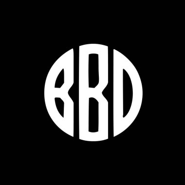 Siyah arka planda BBO harf logosu tasarımı. BBO yaratıcı harflerin baş harfleri logo kavramı. BBO harf tasarımı. 