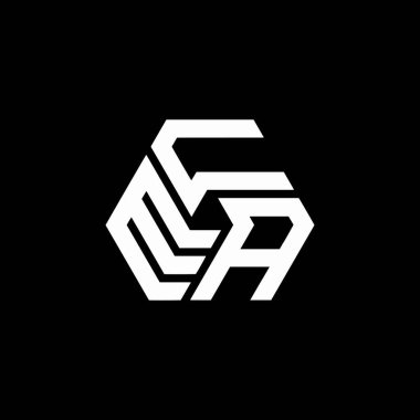 Siyah arka planda ECA harf logosu tasarımı. ECA yaratıcı harflerin baş harfleri logo kavramı. ACA harf tasarımı. 