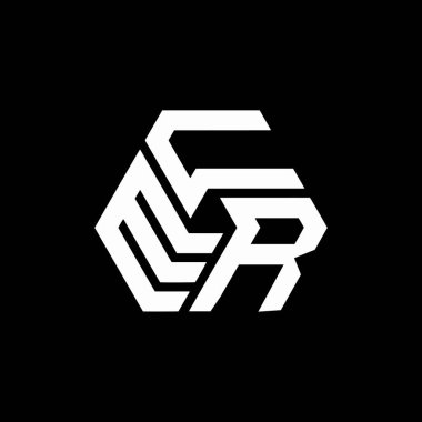 Siyah arka planda ECR harf logosu tasarımı. ECR yaratıcı harflerin baş harfleri logo konsepti. AİHM harf tasarımı. 