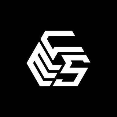 Siyah arka planda ECS harf logosu tasarımı. ECS yaratıcı harflerin baş harfleri logo kavramı. ECS harf tasarımı. 