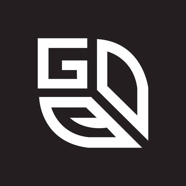 Diseño Del Logotipo Letra Gqd Sobre Fondo Negro Gqd Iniciales — Archivo Imágenes Vectoriales