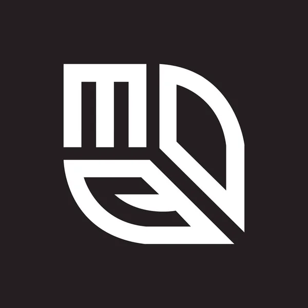 Mqd Brief Logo Design Auf Schwarzem Hintergrund Mqd Kreative Initialen — Stockvektor