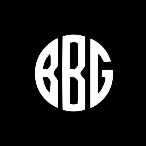 Bbg Letter Logo Design Auf Schwarzem Hintergrund Bbg Kreative Initialen — Stockvektor