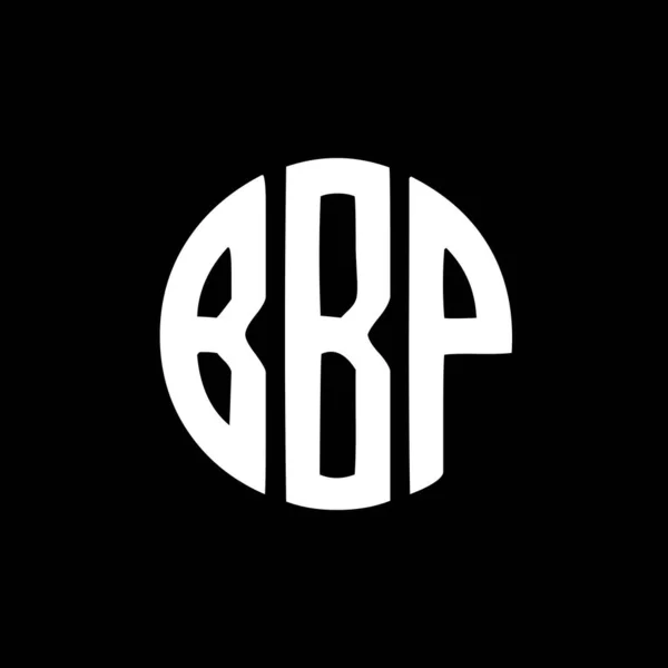 Diseño Del Logotipo Letra Bbp Sobre Fondo Negro Bbp Iniciales — Vector de stock