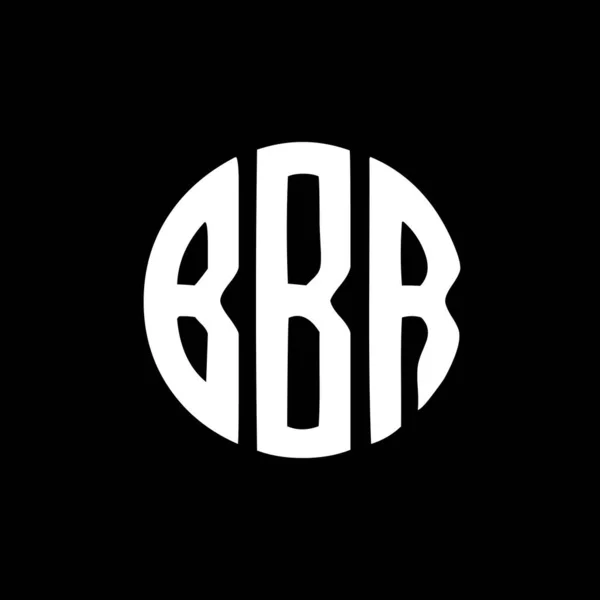Diseño Del Logotipo Letra Bbq Sobre Fondo Negro Bbq Iniciales — Vector de stock